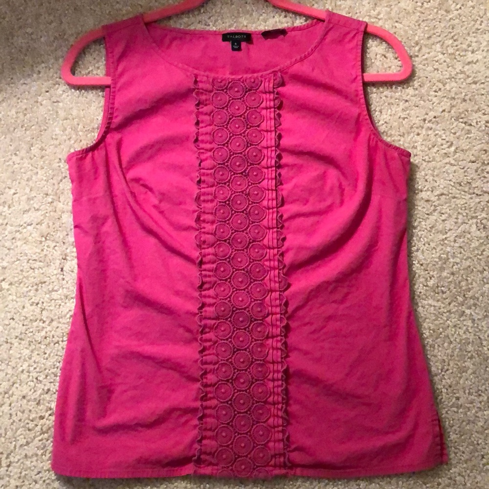 Talbots sleeveless woven top